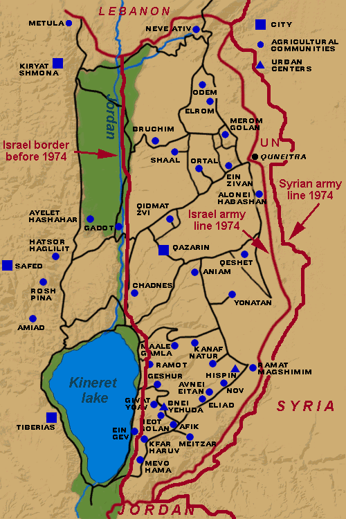 Политическая карта голанские высоты