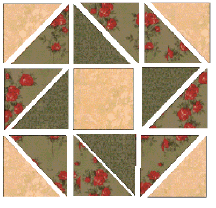 Christmas wreath quilt block pattern