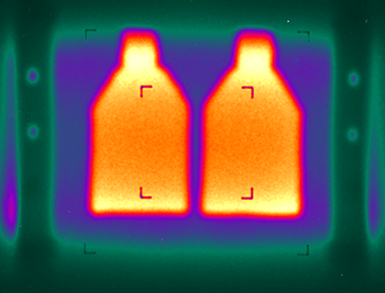 glowing bottles