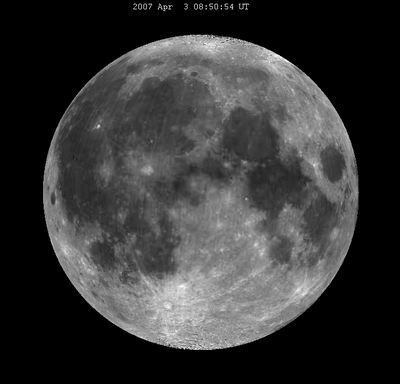 Анимация лунной либрации за апрель 2007 года (из Википедии)